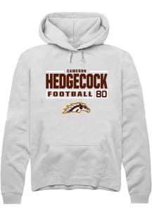 Cameron Hedgecock  Rally Western Michigan Broncos Mens White Football NIL Stacked Box Long Sleeve..