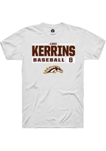 Luke Kerrins  Western Michigan Broncos White Rally NIL Stacked Box Short Sleeve T Shirt