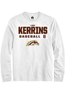 Luke Kerrins  Western Michigan Broncos White Rally NIL Stacked Box Long Sleeve T Shirt