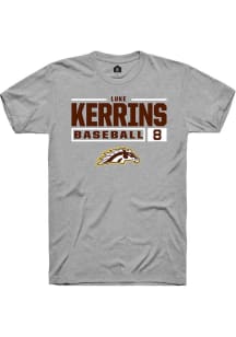 Luke Kerrins  Western Michigan Broncos Grey Rally NIL Stacked Box Short Sleeve T Shirt
