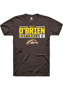 Rylee O'Brien  Western Michigan Broncos Brown Rally NIL Stacked Box Short Sleeve T Shirt