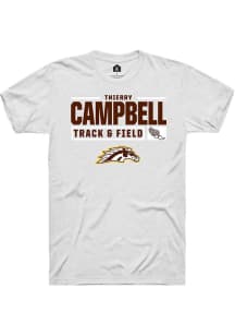 Thierry Campbell  Western Michigan Broncos White Rally NIL Stacked Box Short Sleeve T Shirt