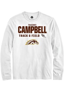Thierry Campbell  Western Michigan Broncos White Rally NIL Stacked Box Long Sleeve T Shirt