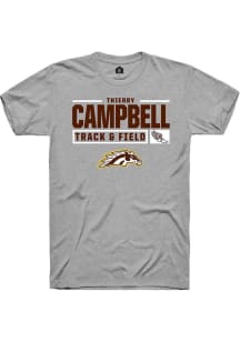 Thierry Campbell  Western Michigan Broncos Grey Rally NIL Stacked Box Short Sleeve T Shirt