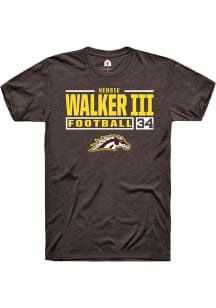 Versie Walker III  Western Michigan Broncos Brown Rally Football NIL Stacked Box Short Sleeve T Sh..