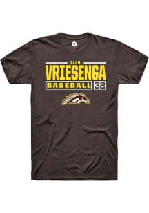 Zach Vriesenga  Western Michigan Broncos Brown Rally NIL Stacked Box Short Sleeve T Shirt