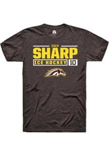 Zack Sharp  Western Michigan Broncos Brown Rally NIL Stacked Box Short Sleeve T Shirt