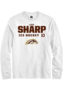 Zack Sharp  Western Michigan Broncos White Rally NIL Stacked Box Long Sleeve T Shirt