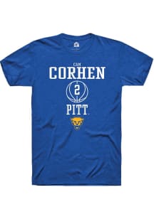 Cam Corhen  Pitt Panthers Blue Rally NIL Sport Icon Short Sleeve T Shirt