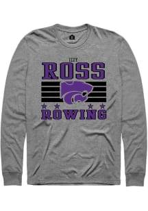 Izzy Ross  K-State Wildcats Grey Rally NIL Striped Long Sleeve T Shirt