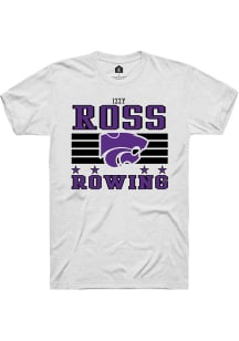 Izzy Ross  K-State Wildcats White Rally NIL Striped Short Sleeve T Shirt