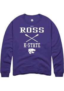 Izzy Ross  Rally K-State Wildcats Mens Purple NIL Sport Icon Long Sleeve Crew Sweatshirt