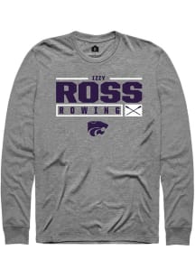 Izzy Ross  K-State Wildcats Graphite Rally NIL Stacked Box Long Sleeve T Shirt