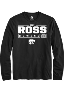 Izzy Ross  K-State Wildcats Black Rally NIL Stacked Box Long Sleeve T Shirt