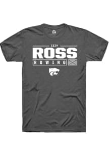 Izzy Ross  K-State Wildcats Grey Rally NIL Stacked Box Short Sleeve T Shirt
