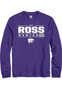 Izzy Ross  K-State Wildcats Purple Rally NIL Stacked Box Long Sleeve T Shirt