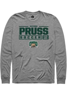 Rayann Pruss  Ohio Bobcats Graphite Rally NIL Stacked Box Long Sleeve T Shirt