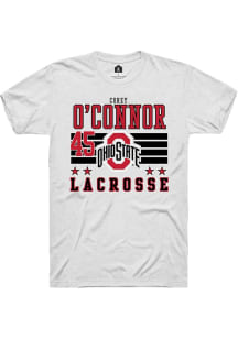 Rally Ohio State Buckeyes White NIL Striped Short Sleeve T Shirt