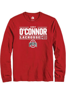 Rally Ohio State Buckeyes Red NIL Stacked Box Long Sleeve T Shirt