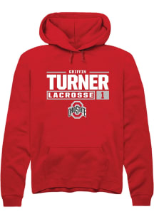 Griffin Turner  Rally Ohio State Buckeyes Mens Red NIL Stacked Box Long Sleeve Hoodie