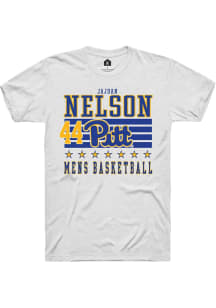 Jajuan Nelson  Pitt Panthers White Rally NIL Striped Short Sleeve T Shirt