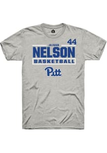 Jajuan Nelson  Pitt Panthers Ash Rally NIL Stacked Box Short Sleeve T Shirt