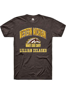 Lillian Zelasko  Western Michigan Broncos Brown Rally NIL Arch Logo Short Sleeve T Shirt