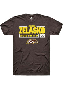 Lillian Zelasko  Western Michigan Broncos Brown Rally NIL Stacked Box Short Sleeve T Shirt