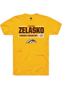 Lillian Zelasko  Western Michigan Broncos Gold Rally NIL Stacked Box Short Sleeve T Shirt