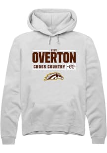 Lily Overton  Rally Western Michigan Broncos Mens White NIL Stacked Box Long Sleeve Hoodie