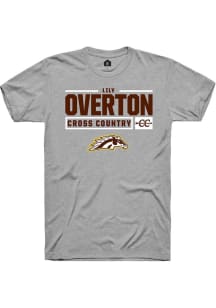 Lily Overton  Western Michigan Broncos Grey Rally NIL Stacked Box Short Sleeve T Shirt