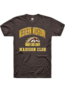 Madison Clor  Western Michigan Broncos Brown Rally NIL Arch Logo Short Sleeve T Shirt