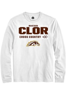 Madison Clor  Western Michigan Broncos White Rally NIL Stacked Box Long Sleeve T Shirt