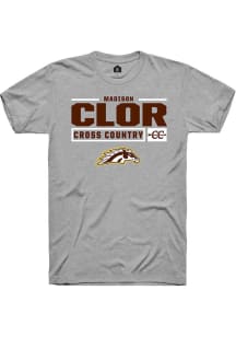 Madison Clor  Western Michigan Broncos Grey Rally NIL Stacked Box Short Sleeve T Shirt