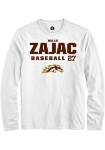Nolan Zajac  Western Michigan Broncos White Rally NIL Stacked Box Long Sleeve T Shirt
