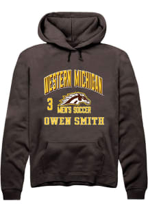 Owen Smith  Rally Western Michigan Broncos Mens Brown NIL Arch Logo Long Sleeve Hoodie