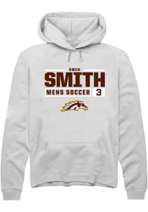 Owen Smith  Rally Western Michigan Broncos Mens White NIL Stacked Box Long Sleeve Hoodie