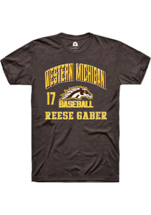 Reese Gaber  Western Michigan Broncos Brown Rally NIL Arch Logo Short Sleeve T Shirt