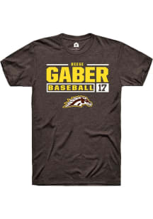 Reese Gaber  Western Michigan Broncos Brown Rally NIL Stacked Box Short Sleeve T Shirt
