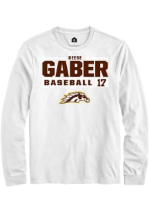 Reese Gaber  Western Michigan Broncos White Rally NIL Stacked Box Long Sleeve T Shirt