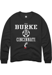 Ella Burke  Rally Cincinnati Bearcats Mens Black NIL Sport Icon Long Sleeve Crew Sweatshirt