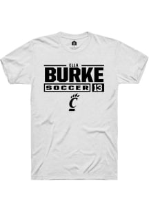 Ella Burke  Cincinnati Bearcats White Rally NIL Stacked Box Short Sleeve T Shirt