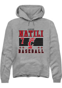 Jackson Natili  Rally Cincinnati Bearcats Mens Grey NIL Striped Long Sleeve Hoodie