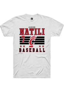 Jackson Natili  Cincinnati Bearcats White Rally NIL Striped Short Sleeve T Shirt