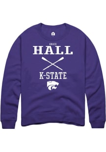 Grace Hall  Rally K-State Wildcats Mens Purple NIL Sport Icon Long Sleeve Crew Sweatshirt