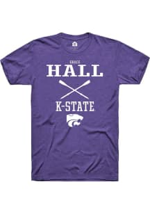 Grace Hall  K-State Wildcats Purple Rally NIL Sport Icon Short Sleeve T Shirt
