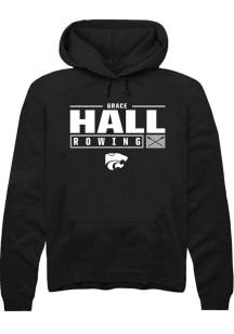 Grace Hall  Rally K-State Wildcats Mens Black NIL Stacked Box Long Sleeve Hoodie