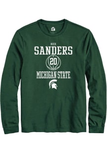 Nick Sanders  Michigan State Spartans Green Rally NIL Sport Icon Long Sleeve T Shirt
