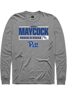 Maya Maycock  Pitt Panthers Graphite Rally NIL Stacked Box Long Sleeve T Shirt