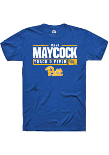 Maya Maycock  Pitt Panthers Blue Rally NIL Stacked Box Short Sleeve T Shirt